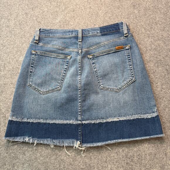 Women's Joe's Jeans The Wasteland High‎ Rise Denim Patchwork Mini Skirt Size 28 - Picture 7 of 8